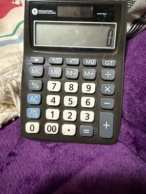 Classic Black Desktop Calculator with Large Display